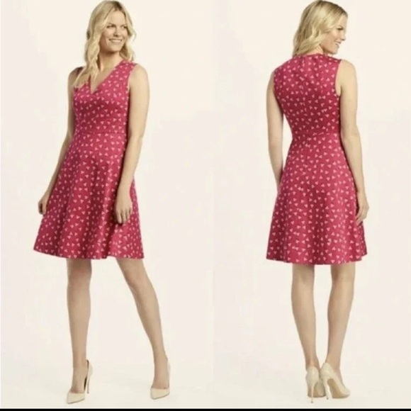 DRAPER JAMES Floral Red Sleeveless Dress- Love Circle size 12 - Picture 3 of 7